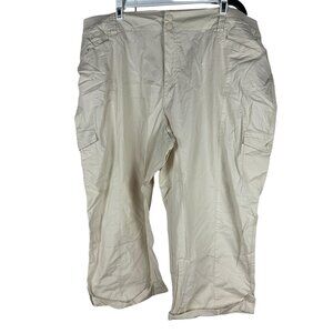 Cato Woman's Classic Cargo Pants 22W Beige Comfortable & Versatile